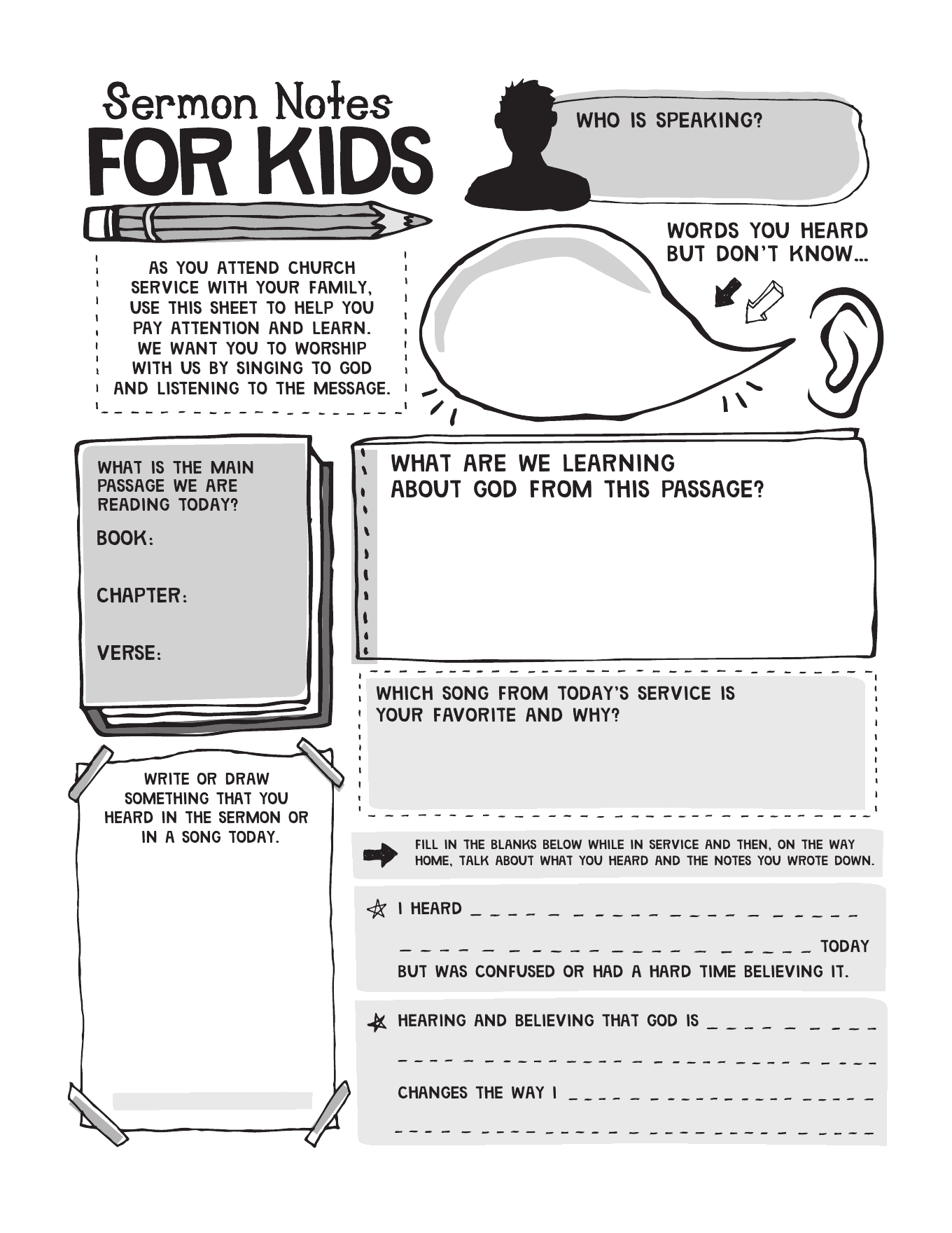 Sermon Notes for Kids preview