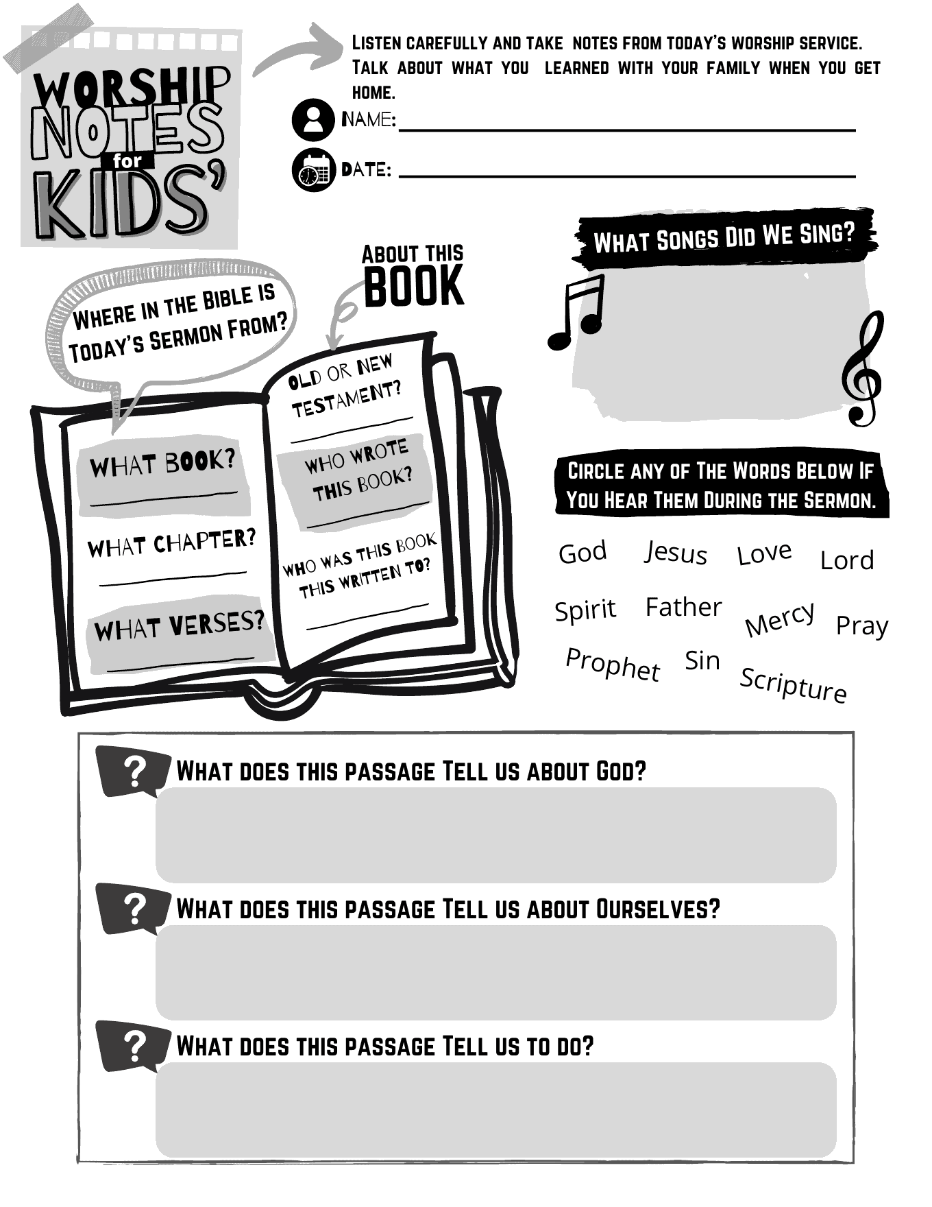 Worship Notes for Kids preview